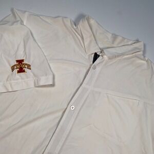 Nike Dri-FIT Iowa State Cyclones NCAA‎ Button Up Shirt Mens XXL Short Sleeve